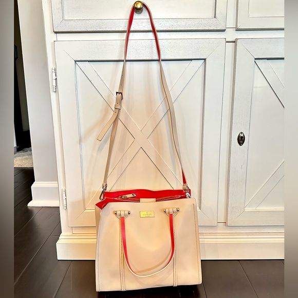 Kate Spade Tan Tote with Hot Pink Interior - Picture 3 of 6